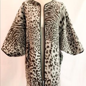 J. McLaughlin reversible wool poncho NWT